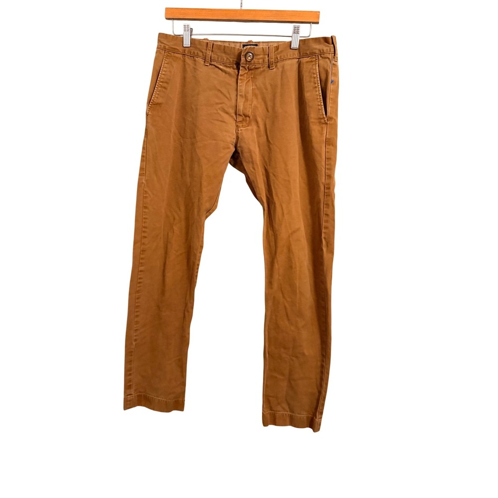 J.Crew The Driggs Chino Pants Mens 32x30 Brown Slim Fit Cotton Twill Trousers